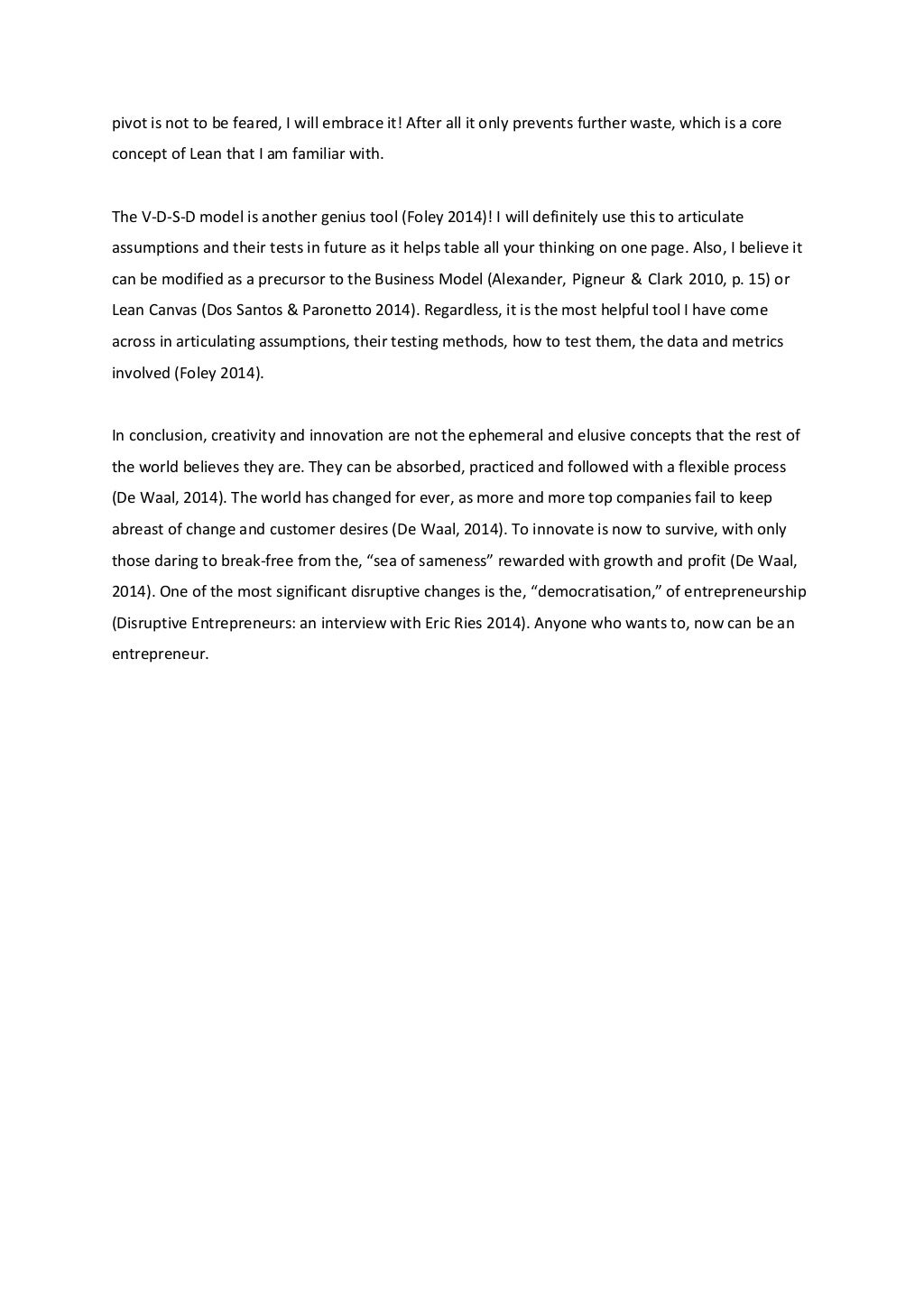 Reflective Essay on Creativity and Innovation reflective essay on creativity and innovation