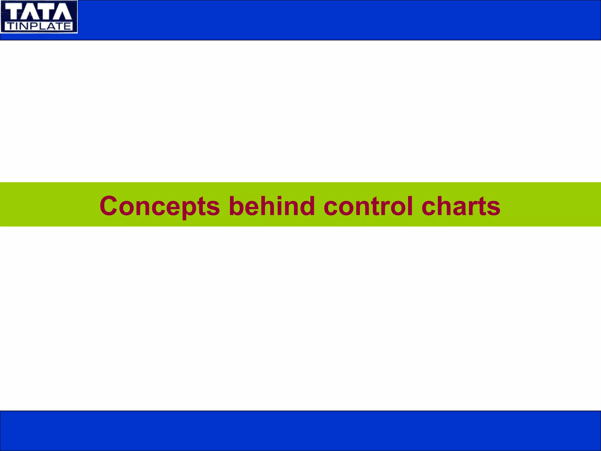 Concepts behind control charts
 