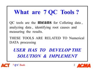 7 QC Tools for data analysis and problem solving | PDF