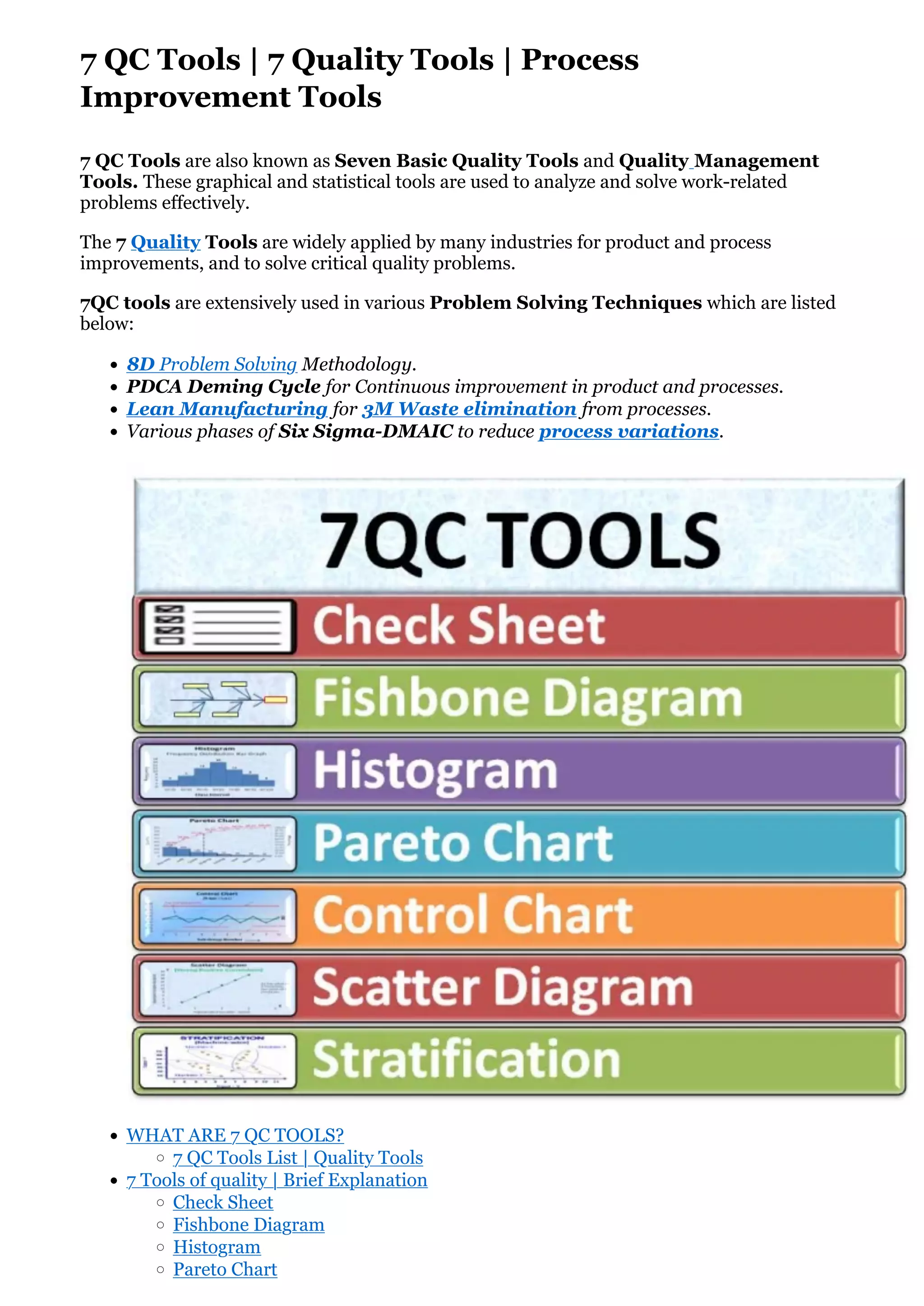 7 QC Tools 7 Quality Tools Process Improvement Tools.pdf | Business ...