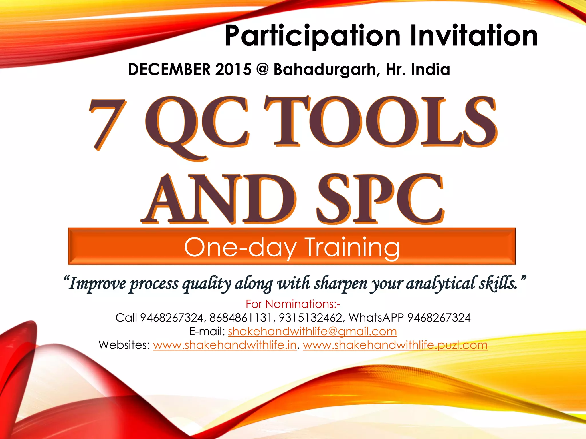 7 qc tools and spc training, December. 2015 | PPT