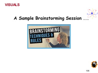 VISUALS
A Sample Brainstorming Session ...
106
 