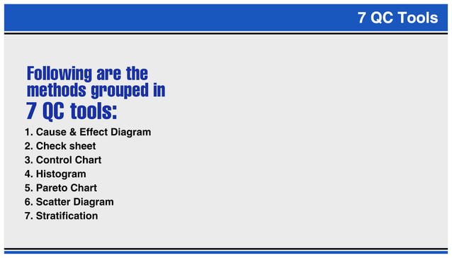 7 QC TOOLS PRESENTATION PPT | PDF | Technology & Computing