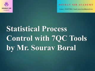 Statistical Process
Control with 7QC Tools
by Mr. Sourav Boral
 
