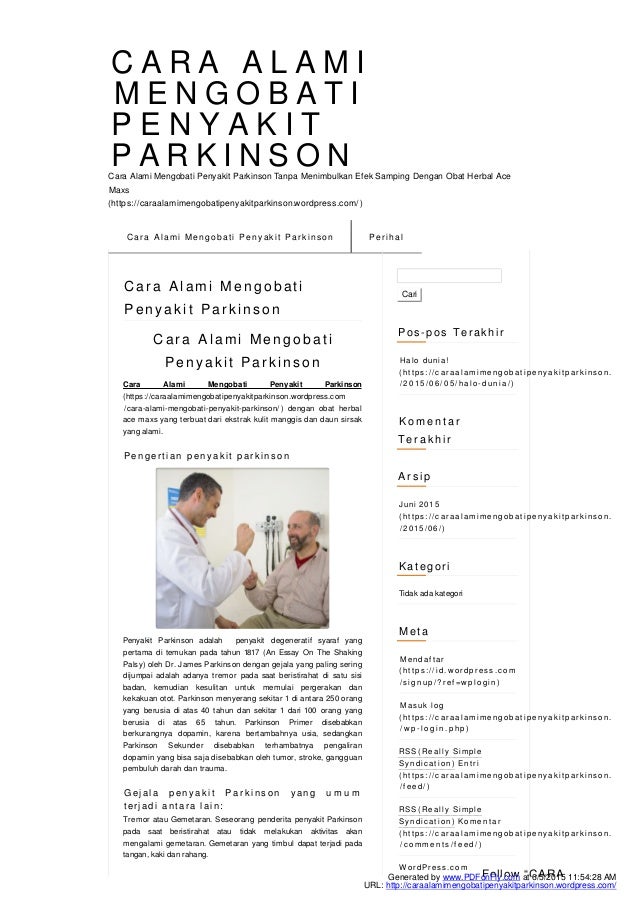  cara alami mengobati penyakit parkinson 
