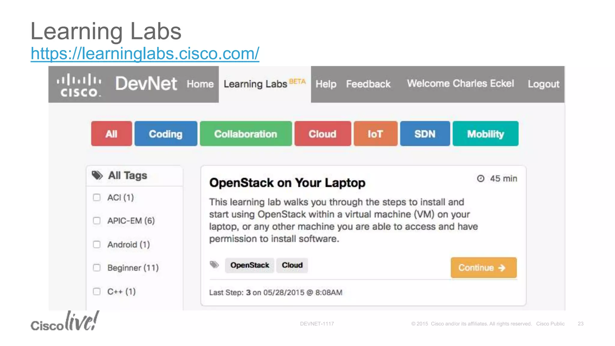 Learning Labs
https://learninglabs.cisco.com/
 