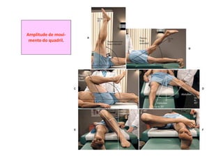 Amplitude de movi-
mento do quadril.
 