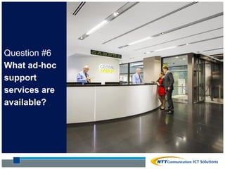 Question #6
What ad-hoc
support
services are
available?
 