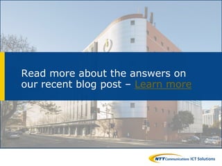 Read more about the answers on
our recent blog post – Learn more
 