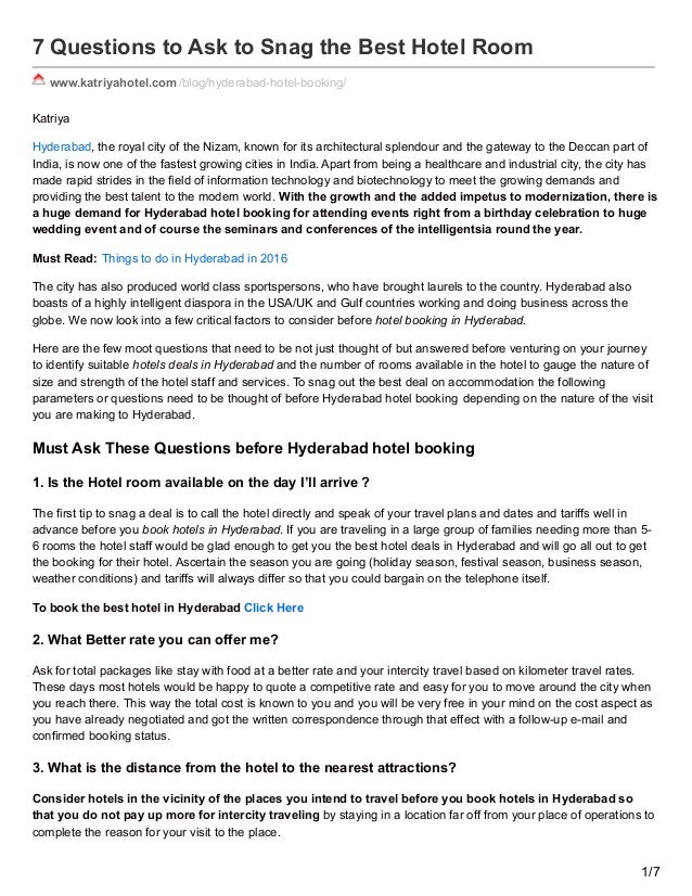 7 questions to ask to snag the best hotel room