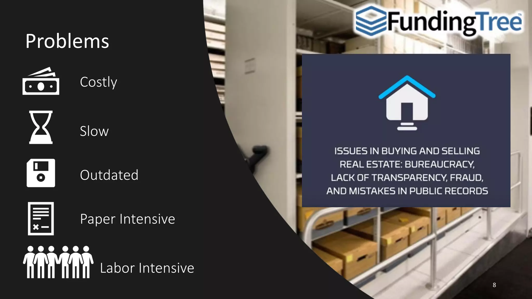 Problems
8
Costly
Slow
Outdated
Paper Intensive
Labor Intensive