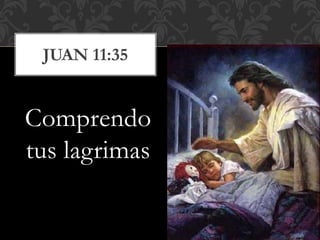 Comprendo
tus lagrimas
JUAN 11:35
 