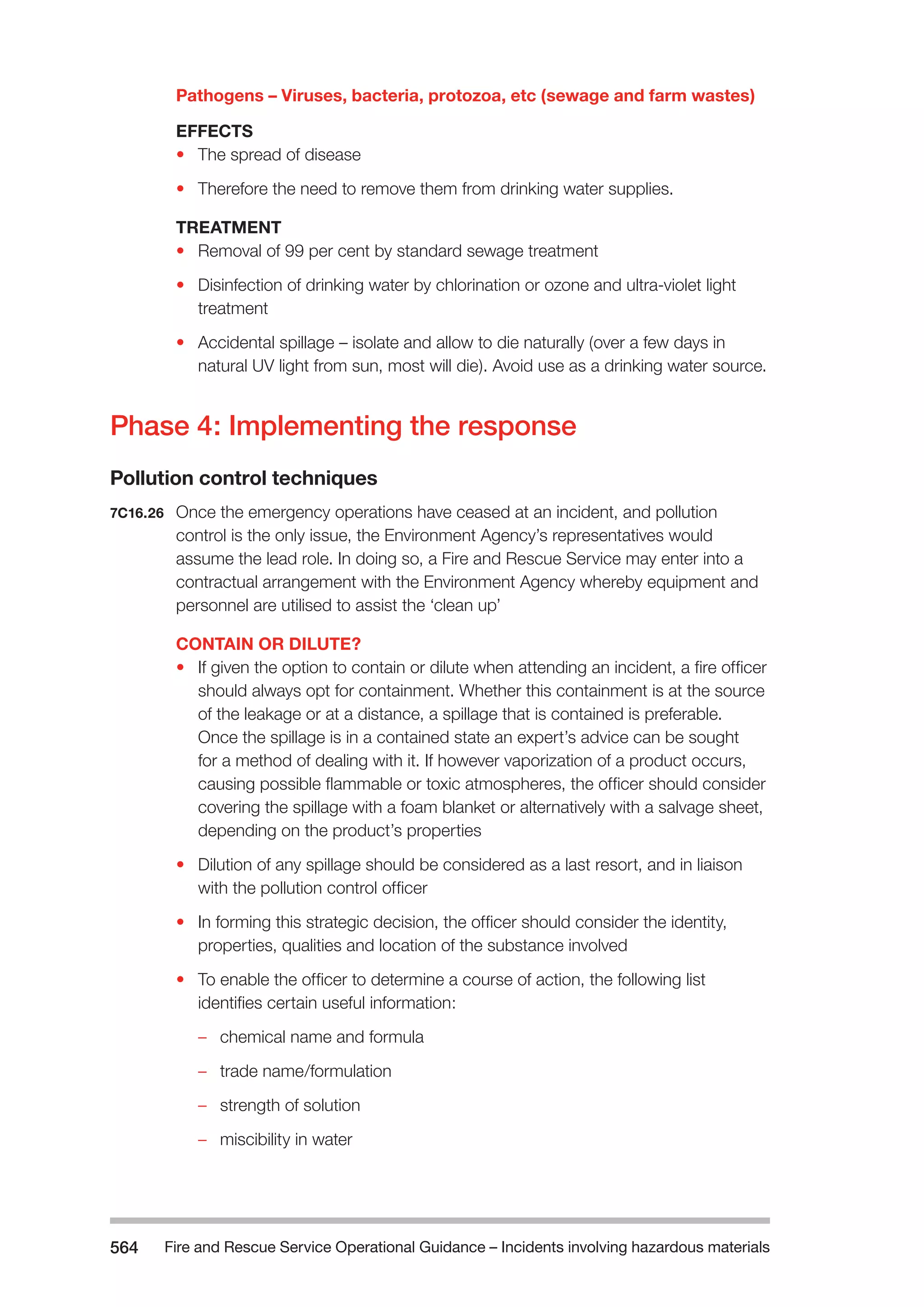 The Fire and Rescue Service Books is a guidance for organize a safe system of work on the incident ground with hazardous materials