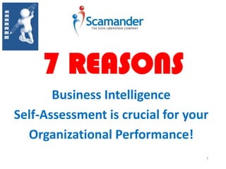 7 REASONS
Business Intelligence
Self-Assessment is crucial for your
Organizational Performance!
1

 