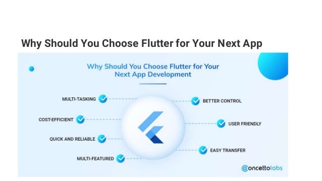 Why Should You Choose Flutter for Your Next App
Development:
 