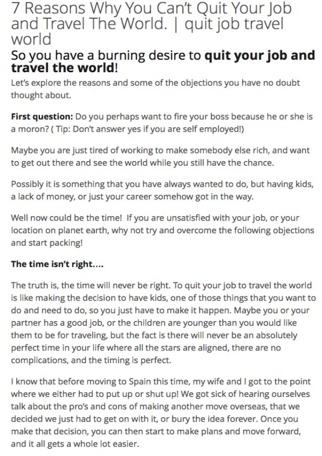 reasons to quit job