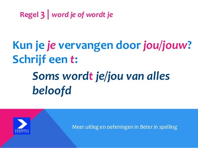 7 regels voor foutloze werkwoordspelling