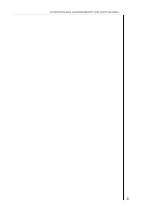 33
Competencias para la profesionalización de la gestión educativa
 