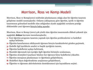 Öğretim tasarımı modelleri | PPTX