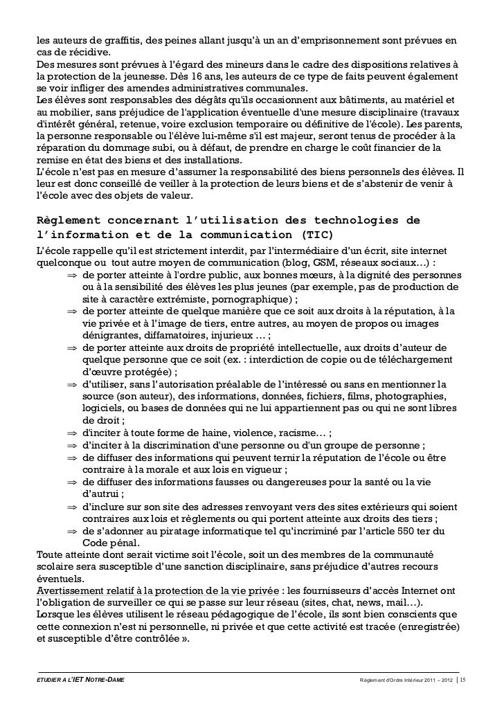 Reglement Interieur Dune Prison Reglement Interieur Dune Prison
