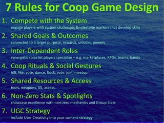 Coop First: 7 Rules for Collaborative Game Design | PPTX
