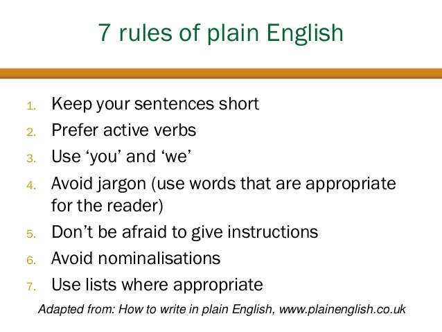 Essay english rules