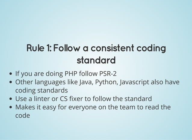 7 rules of simple and maintainable code | PDF
