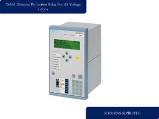 SIEMENS SIPROTEC
7SA61 Distance Protection Relay For All Voltage
Levels
 