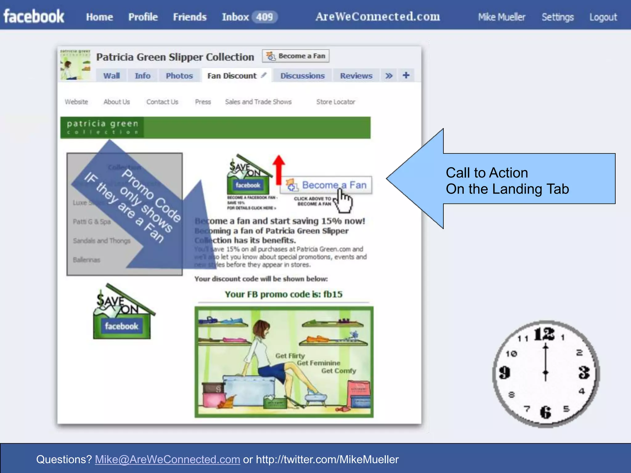 Call to Action On the Landing Tab