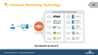 © eG Innovations, Inc. | www.eginnovations.com
Universal Monitoring Technology
One Monitor for All of IT
#2
 