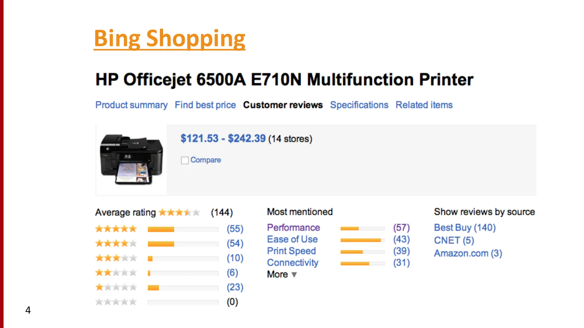 Bing	
  Shopping
• a
4
 