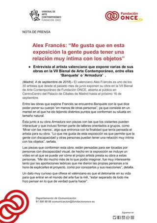 7 septiembre   Entrevista a Alex Francés