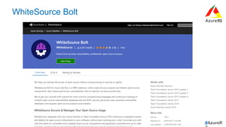 #AzureR
WhiteSource Bolt
 