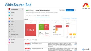 #AzureR
WhiteSource Bolt
 