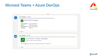 #AzureR
Microsot Teams + Azure DevOps
 