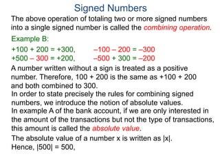 7 signed numbers addition and subtraction | PPTX