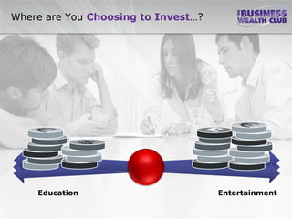 Where are You Choosing to Invest…?




    Education                        Entertainment
 