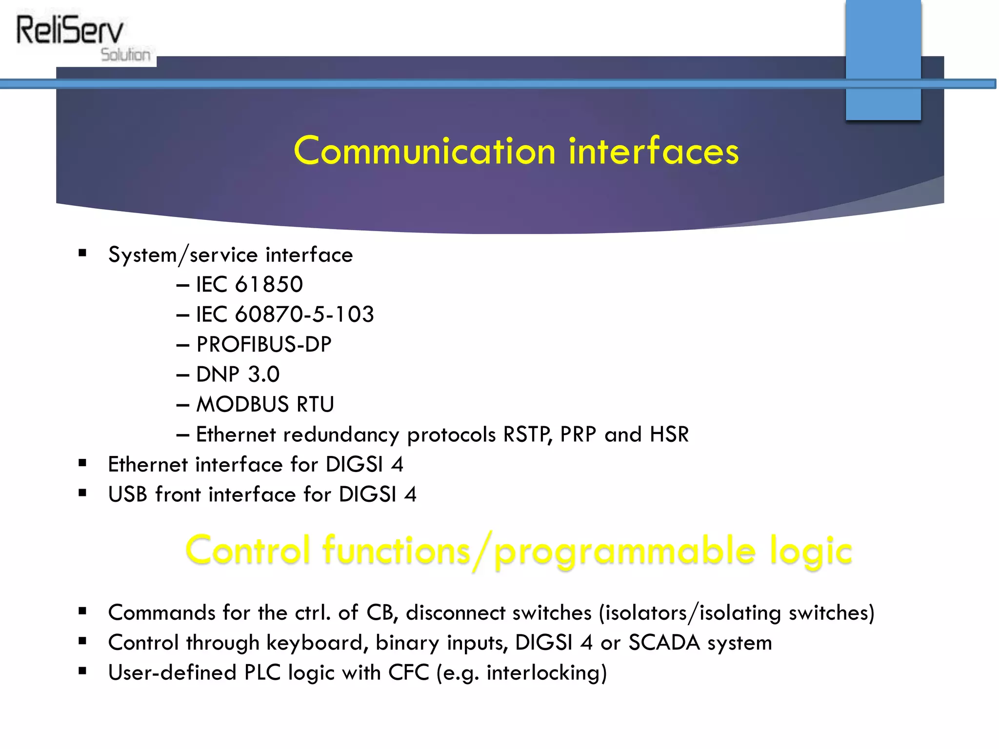7SJ81 Overcurrent Relay | PPT