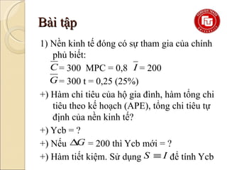Chi tiêu chính phủ và tăng trưởng kinh tế khảo sát lý luận tổng quan   Phần I  CSCI INDOCHINA