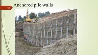 Anchored pile walls
R. R. Gadgil, Dept. of Earth Science, Goa University
64
 