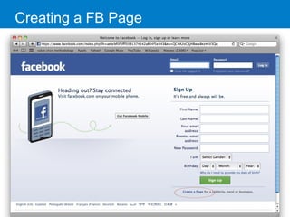Creating a FB Page
 
