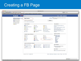 Creating a FB Page
 