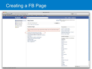 Creating a FB Page
 