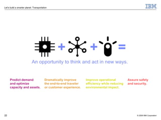 An opportunity to think and act in new ways.  Improve operational efficiency while reducing environmental impact. Dramatically improve the end-to-end traveler or customer experience. Predict demand  and optimize  capacity and assets. + + = Assure safety  and security. 