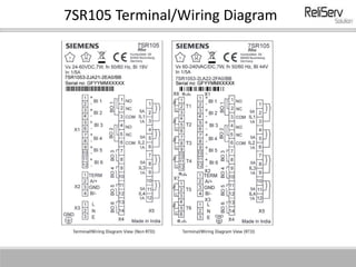 7SR105 Terminal/Wiring Diagram
 