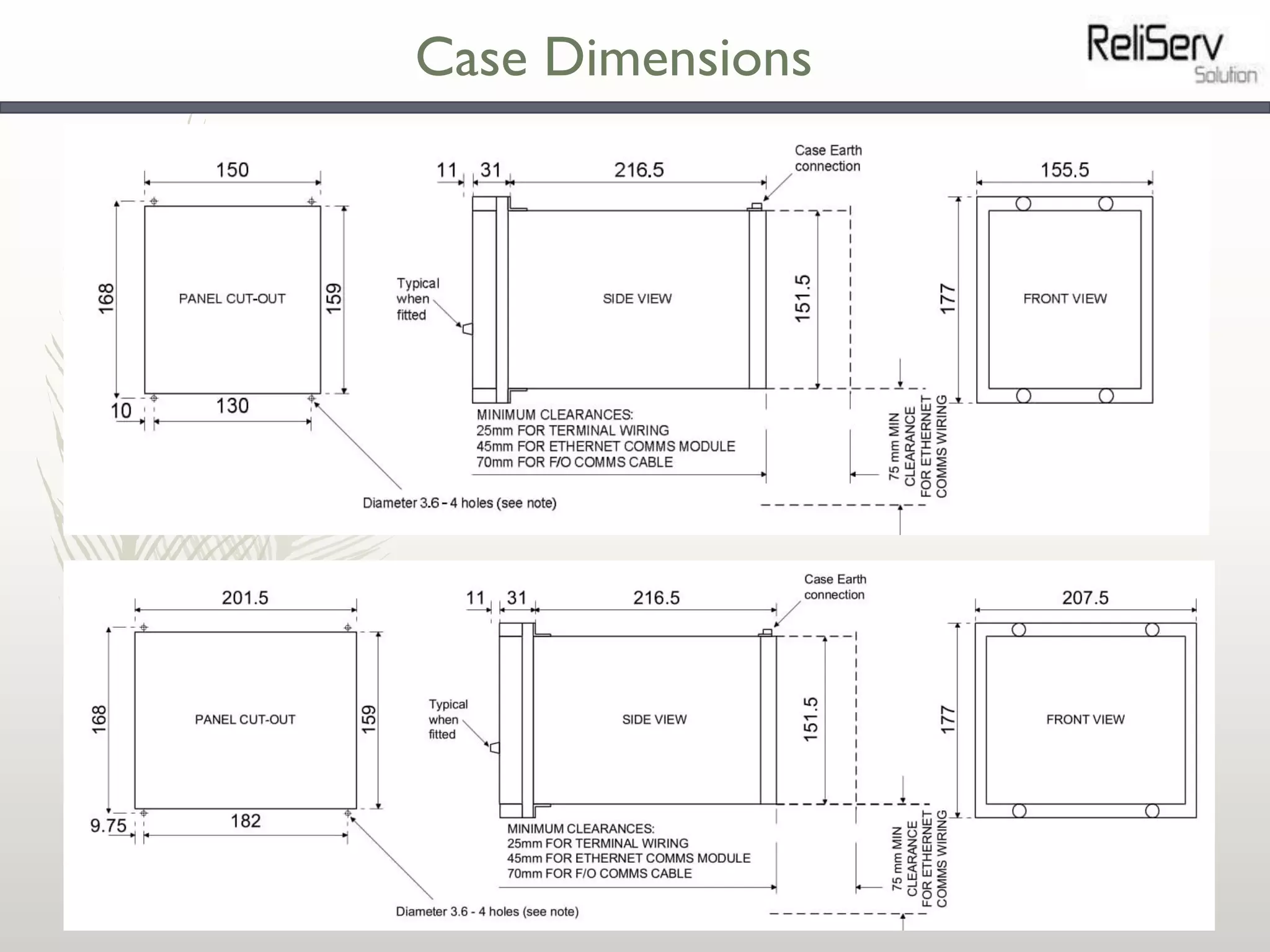 Case Dimensions
 