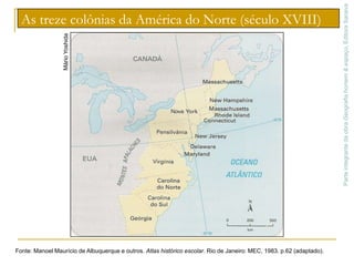 Colonização de exploraçãoO continente americanoPrimeira área colonizada e organizada para atender às exigências e aos interesses comerciais do capitalismo.Parte integrante da obra Geografia homem & espaço, Editora SaraivaA partir dos séculos XV e XVIEstados-Naçãocomeçaram a retirar de suas colônias tudo que podiam de valiosoIntroduziram o cultivo de vários produtos de alto valor no mercado europeu, como a cana-de-açúcar, o algodão e o tabaco.