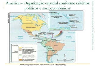 Mas, no final das contas, Music Television (MTV), McDonald’s e Disneylândia são antes de tudo ícones da cultura norte-americana, cavalos de Troia dos Estados Unidos imiscuindo-se nas culturas das outras nações.McWorld é uma América que se projeta em um futuro moldado por forças econômicas, tecnológicas e ecológicas que exigem integração e uniformização.Para as grandes marcas – Coca-Cola, Nike, Levi’s ou McDonald’s –, vender produtos norte-americanos é vender a América: sua cultura popular, sua pretensa prosperidade, seu imaginário e mesmo sua alma.” Adaptado de Benjamin R. Barber. Cultura McWorld. In: Por uma outra comunicação – mídia, mundialização cultural e poder (Org.: Dênis de Moraes). Rio de Janeiro: Record, 2003, p. 41-56.Parte integrante da obra Geografia homem & espaço, Editora Saraiva