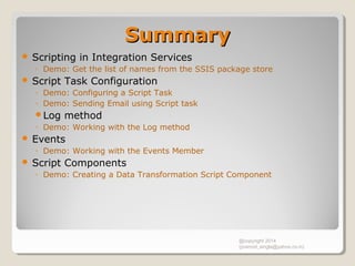 7\9 SSIS 2008R2_Training - Script Task | PPT