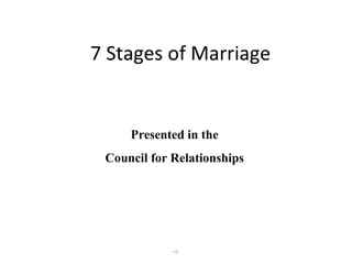7 Stages of Marriage ,[object Object],[object Object],[object Object]